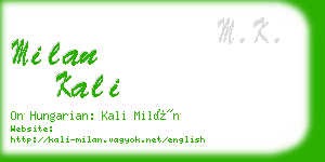 milan kali business card